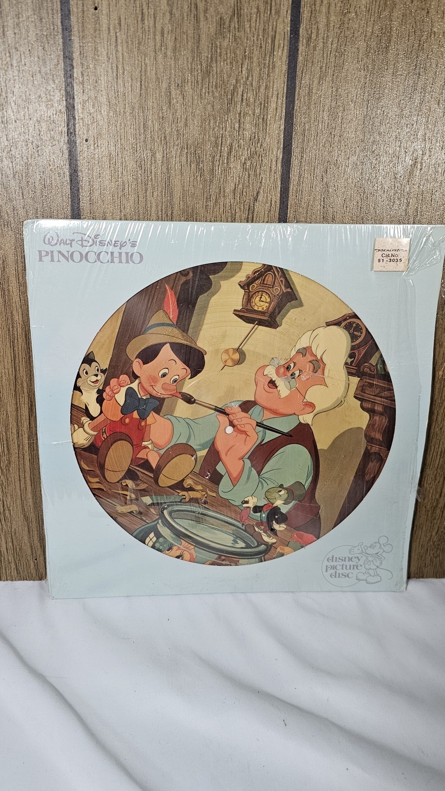 Disney Pinocchio 3102 Picture Disc Vinyl LP 1980 Soundtrack Read Description
