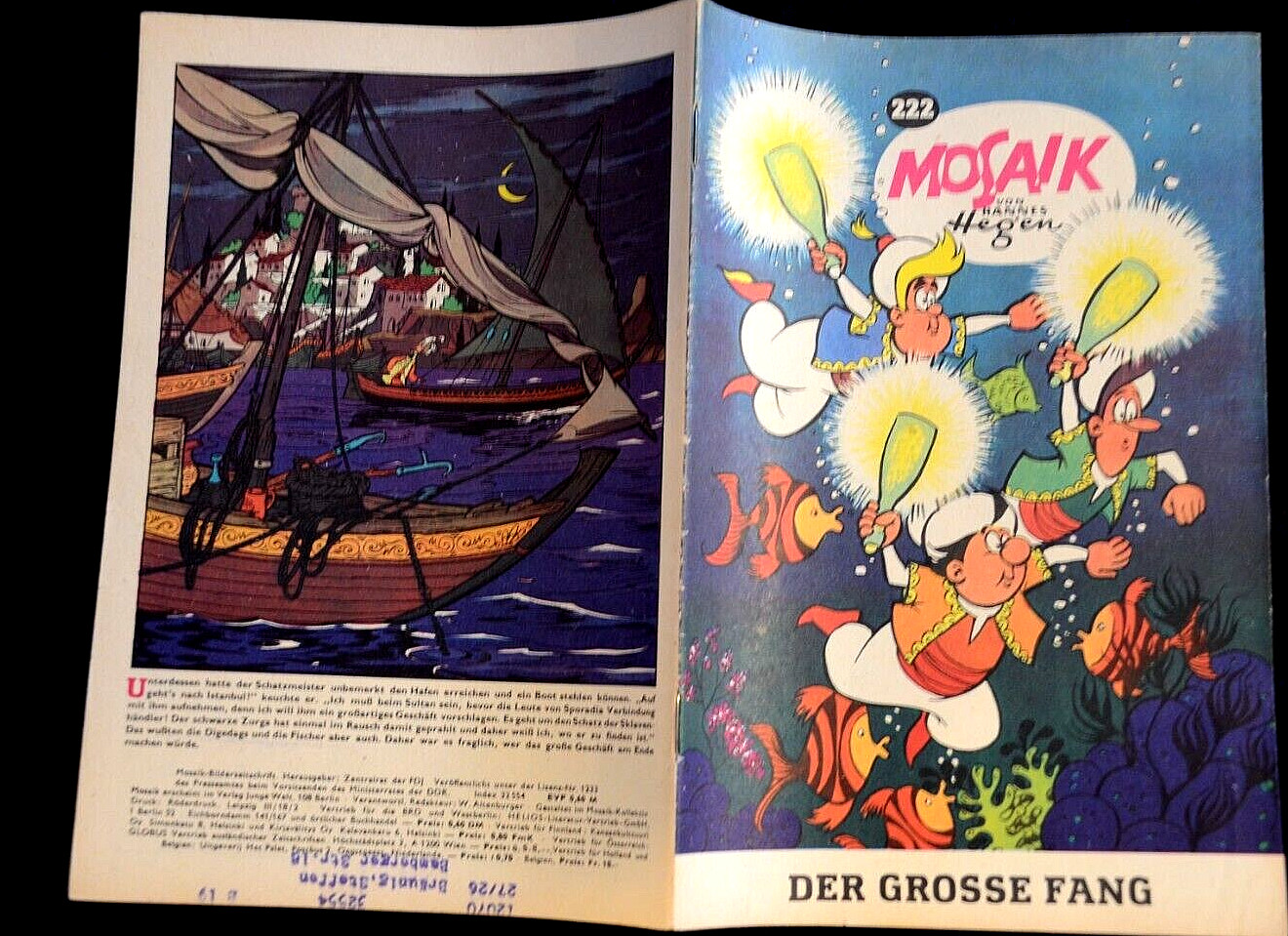Originale MOSAIK Hannes Hegen Nr. 222 Il Grande Pesce DDR