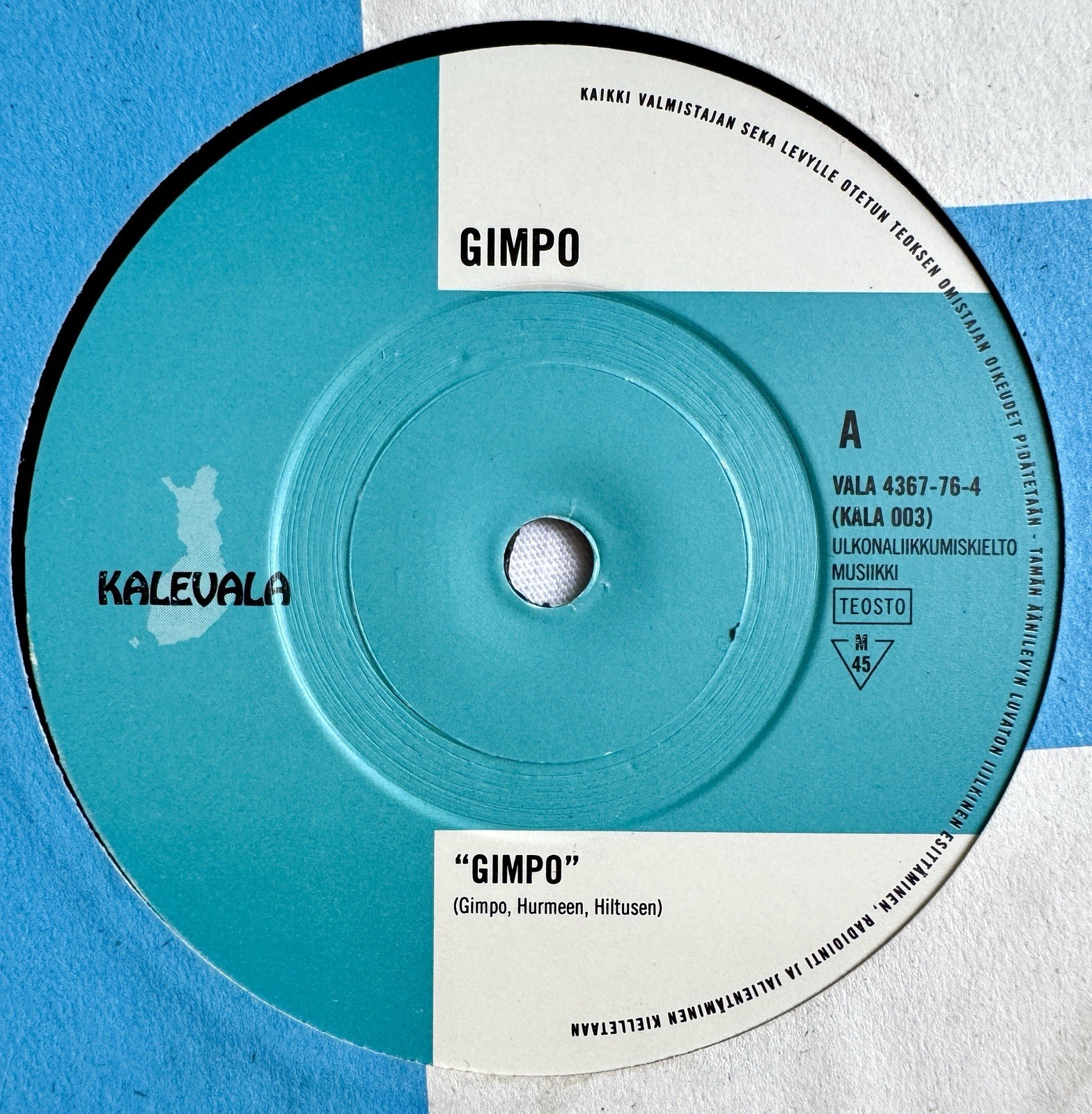 GIMPO -Gimpo- Extremely Rare 7” From Bill Drummond (KLF) 1997 (Vinyl Record)