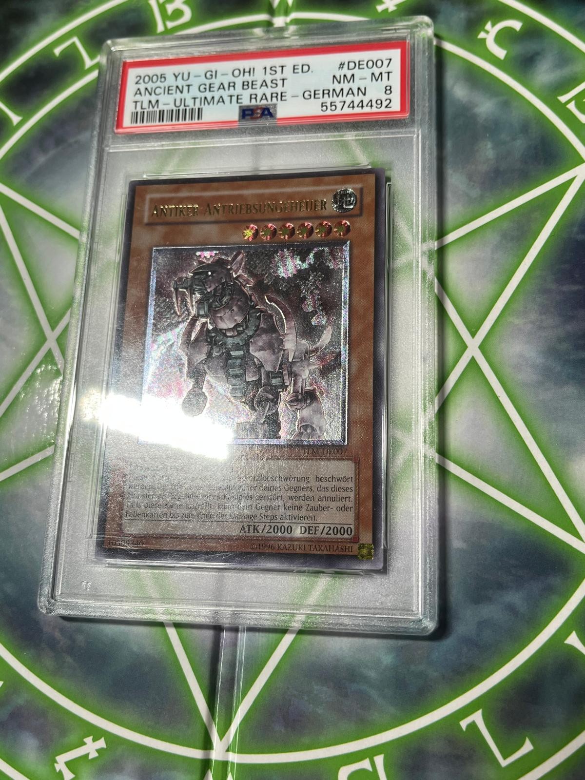 YuGiOh Antiker Antriebsungeheuer Ultimate Rare 1. Auflage PSA 8 Ancient Gear Bea