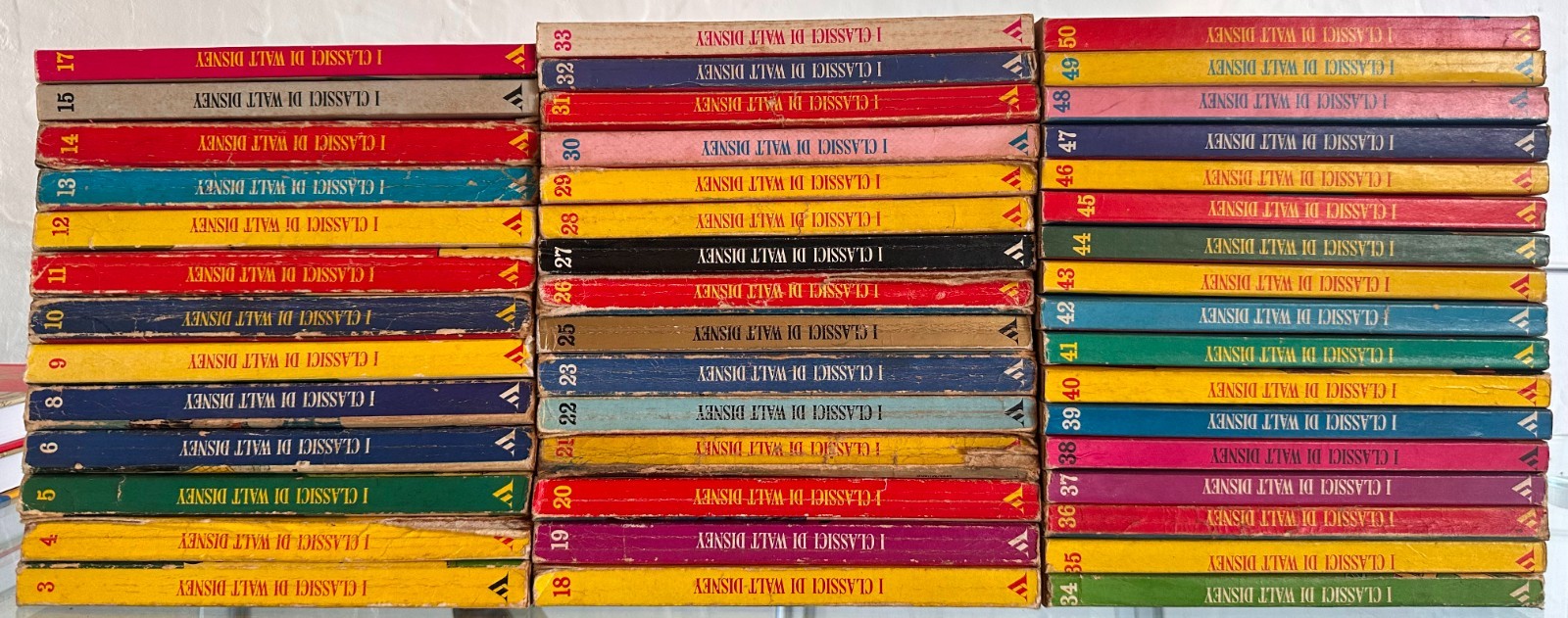 Sequenza 45 volumi I CLASSICI DI WALT DISNEY da 3 a 50, II SERIE MONDADORI