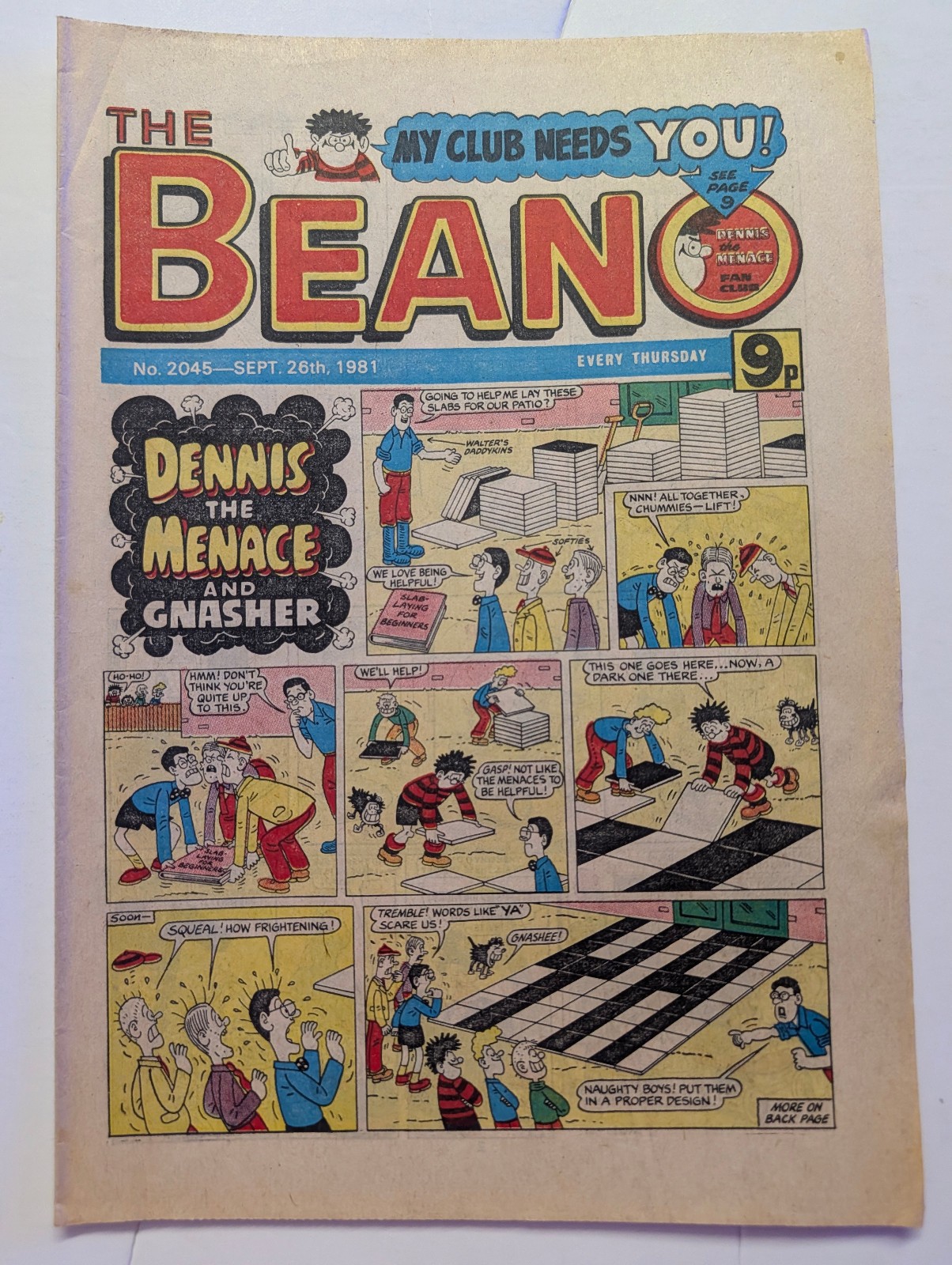 Beano Comic No 2045, September 26th 1981.