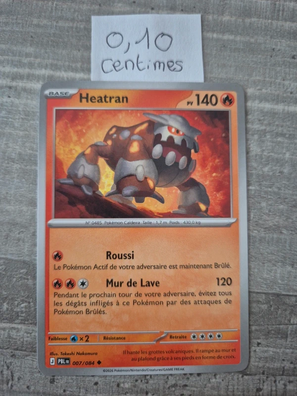 Carte pokemon Heatran PBL