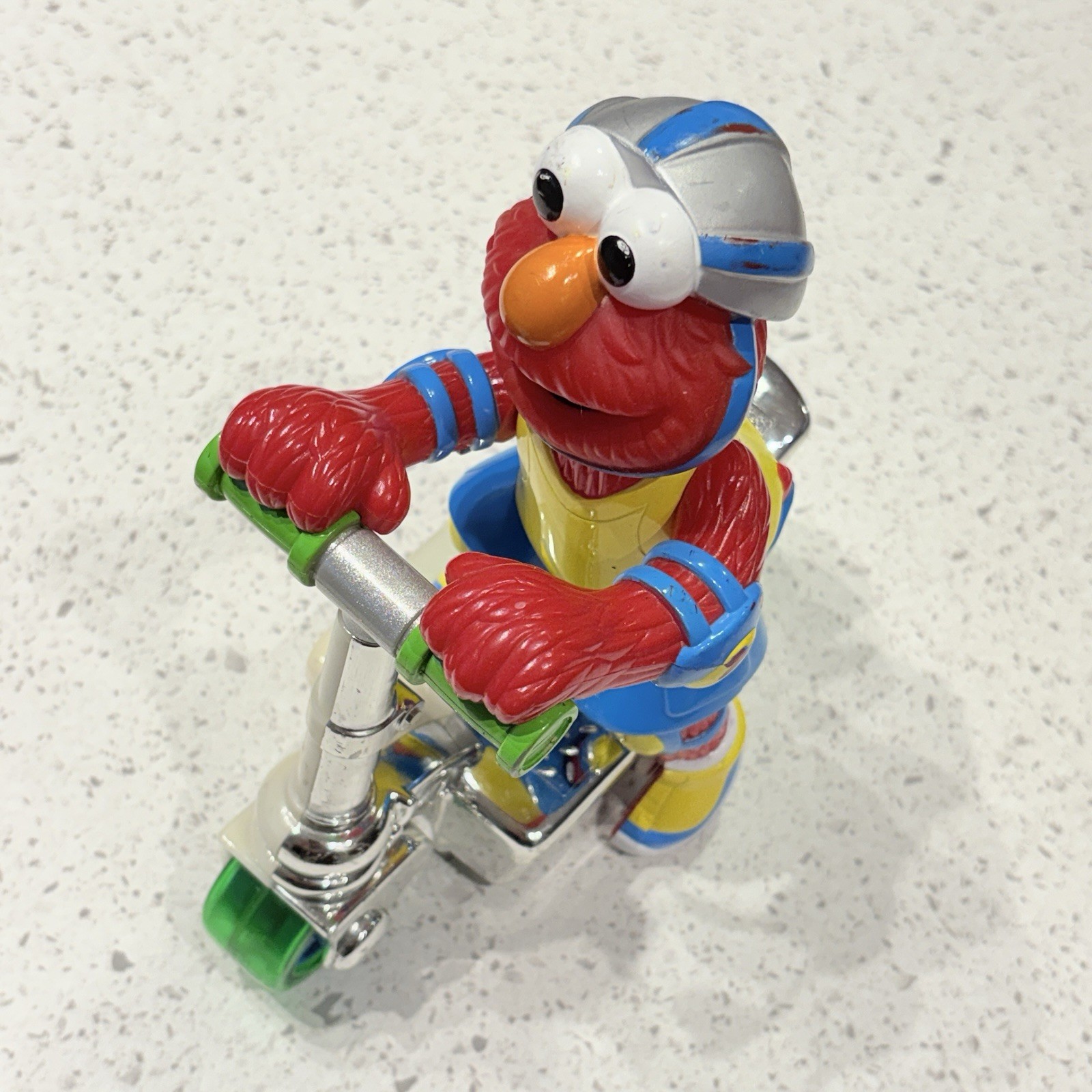 2000 Mattel Elmo Scooter Press & Go Rolling Sesame Street 9" Toy