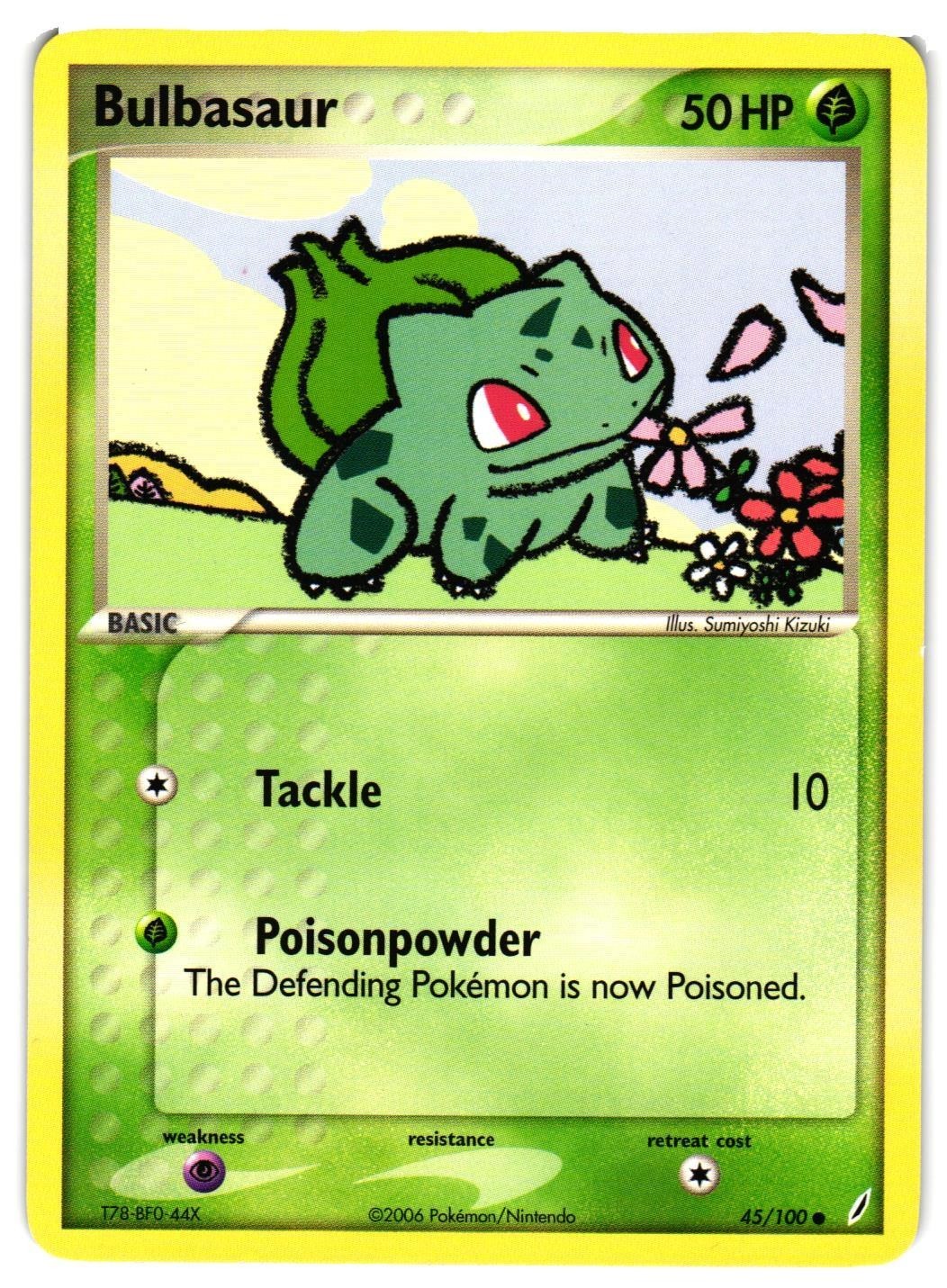 Pokemon TCG Bulbasaur 45/100 Common Crystal Guardians LP