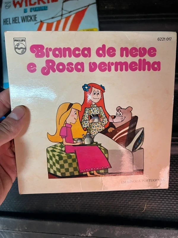 Vinil Infantil Branca de Neve e Rosa Vermelha – Philips – Português – Vintage