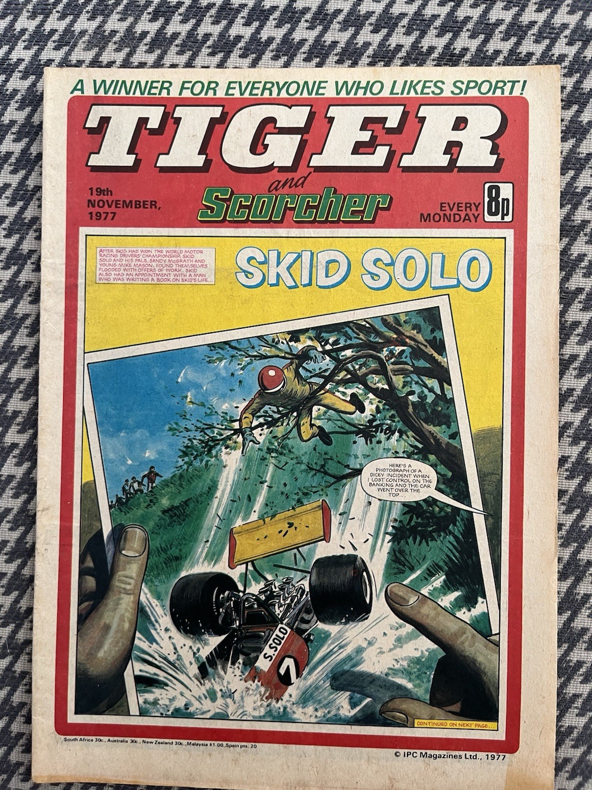 Tiger and Scorcher Comic 19th November 1977 FN/VF
