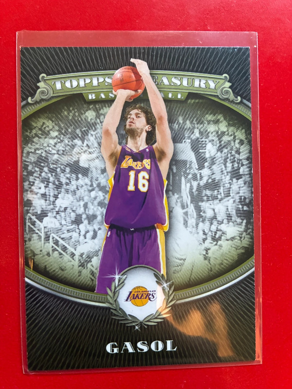 Carta Pau Gasol - Topps Treasury NBA Temporada 2008-09 Lakers