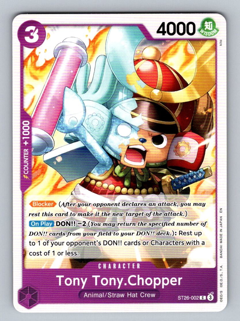 Tony Tony.Chopper C Starter Deck 26: VIOLA/NERO Monkey.D.Luffy ST26-002 NM