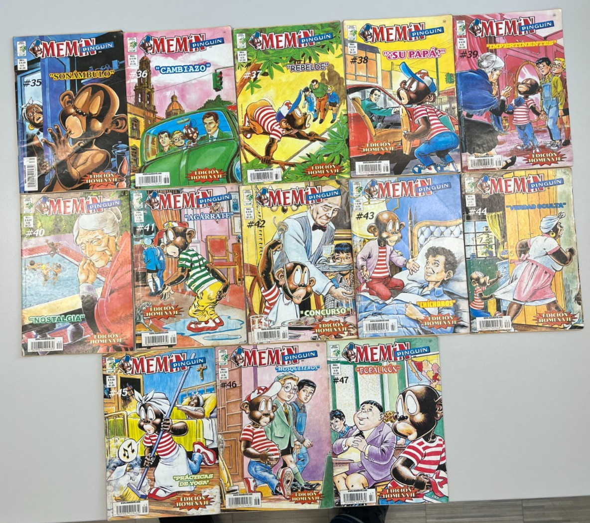 Fumetto Memin Pinguino (Spagnolo) Set di 13 Versione Messicana Raro BELLO