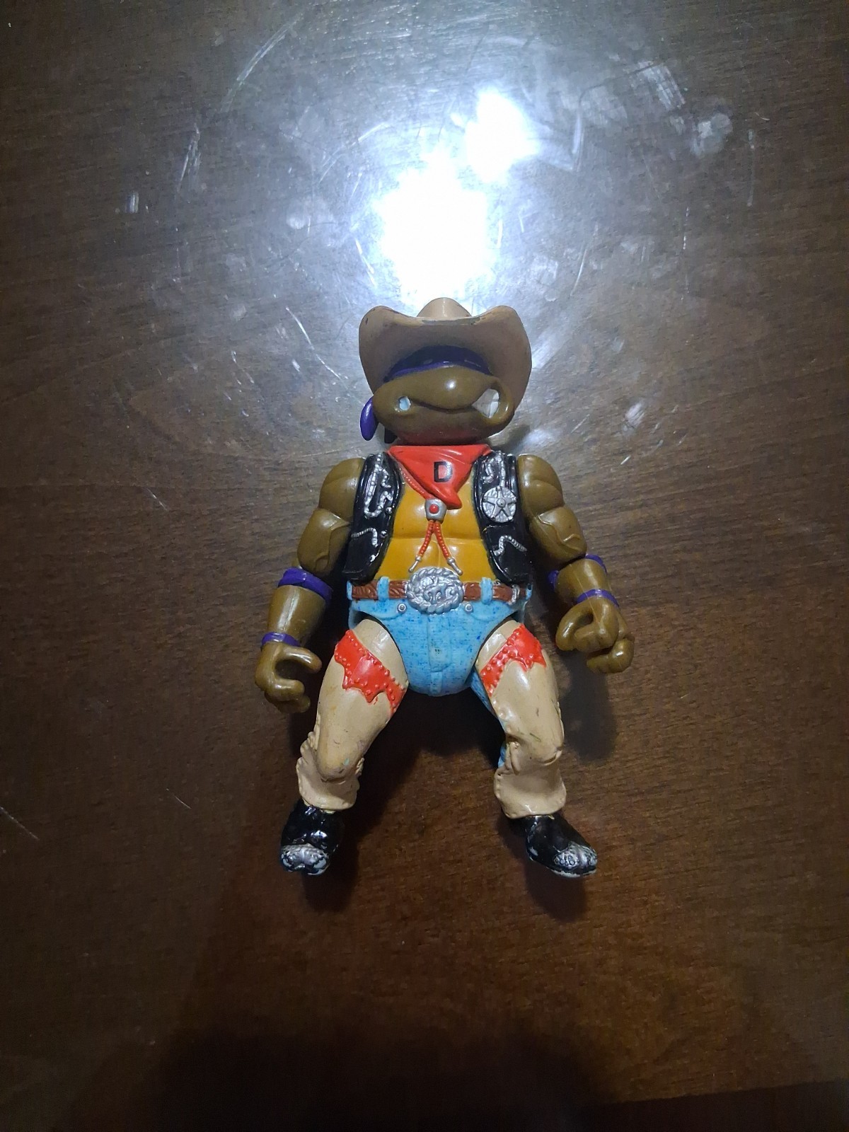Figurina Crazy Cowboy Don 1992 TMNT Wacky Wild West Donatello Tartarughe Ninja