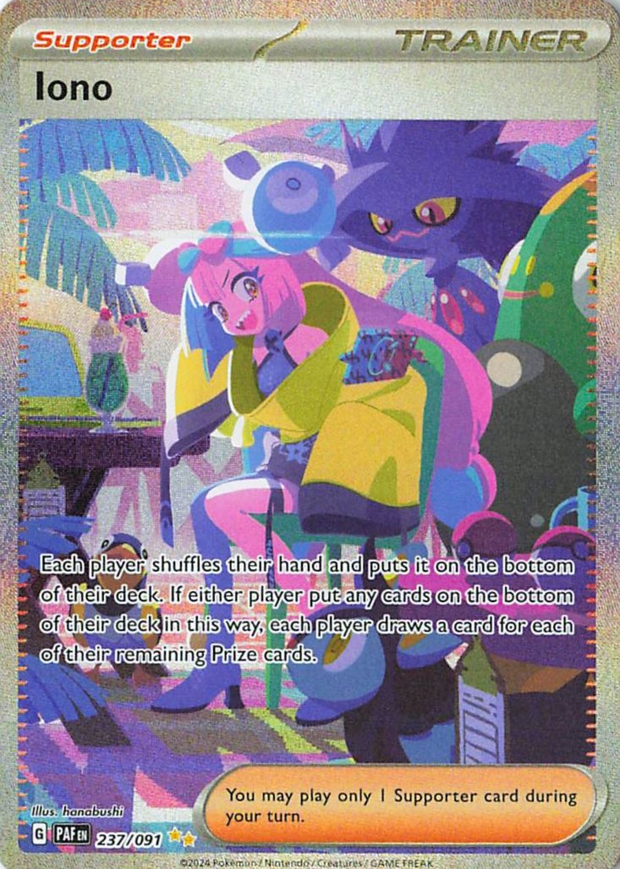 Pokemon - Iono - 237/091 - Holo - Special Illustration Rare - Paldean Fates