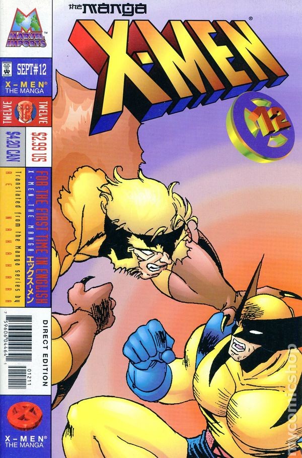 X-Men Il Manga #12 VG 1998 Immagine Stock Basso Grado
