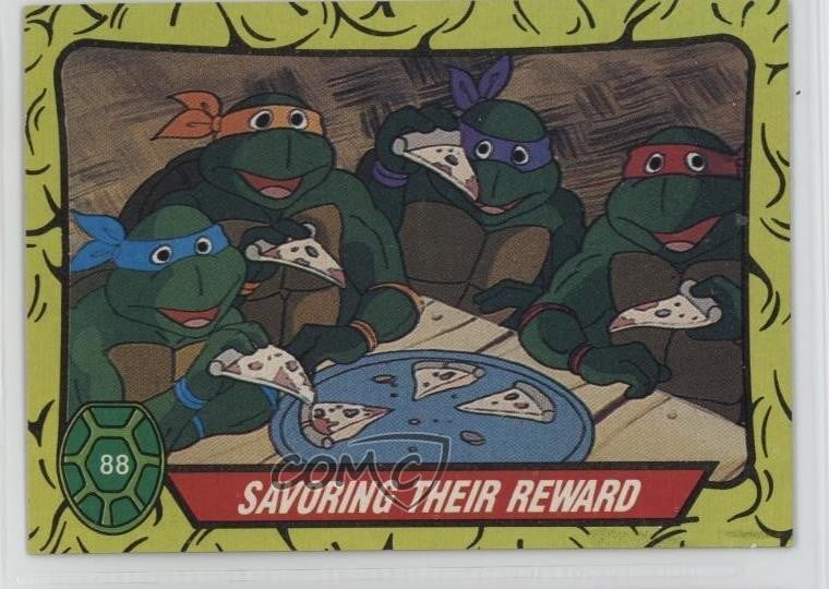 1989 Topps Teenage Mutant Ninja Turtles Assaporare la loro ricompensa #88 0nr3