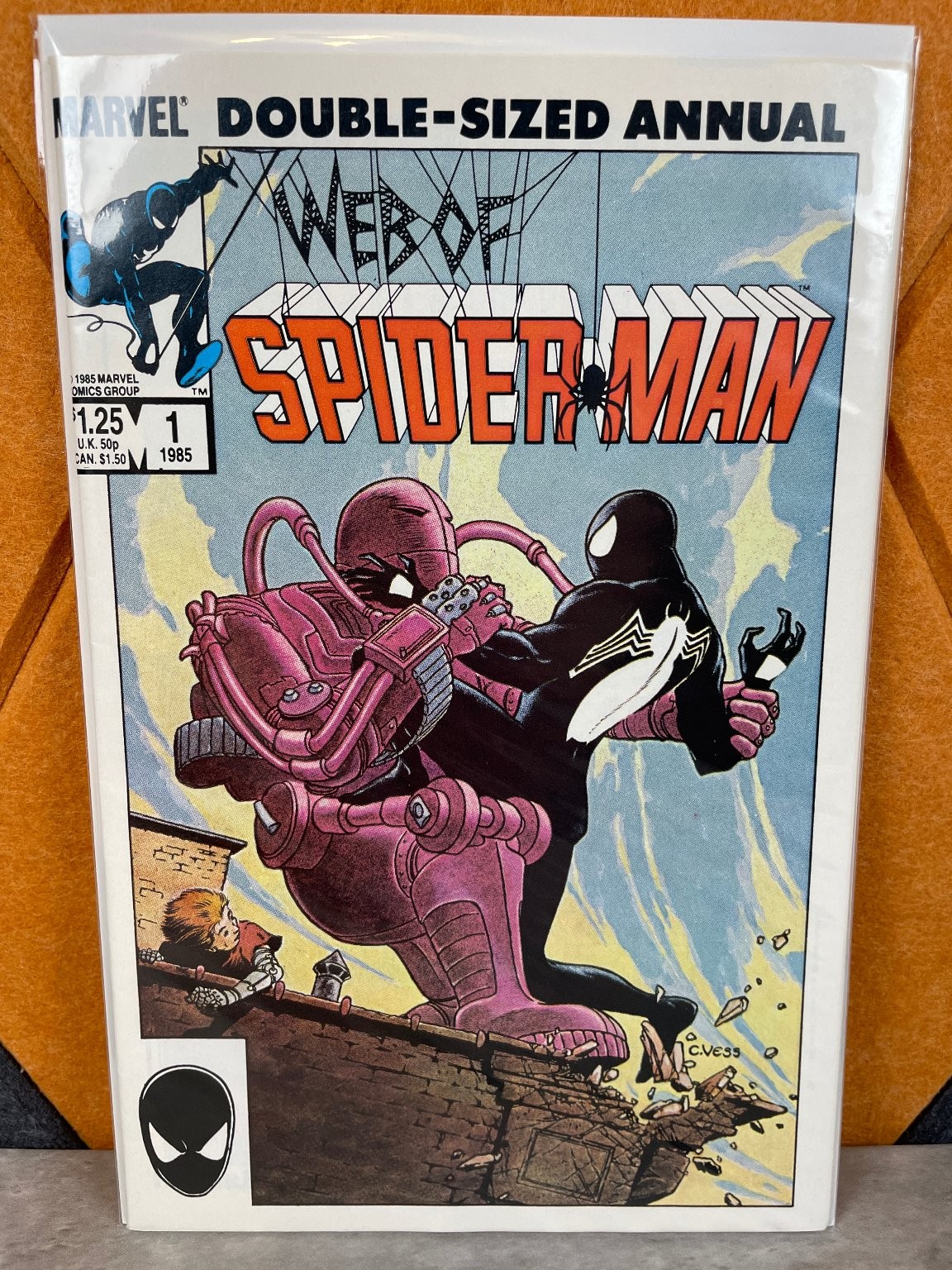Web of Spider-Man Annual #1 Marvel C. Vess Tuta Nera 1985