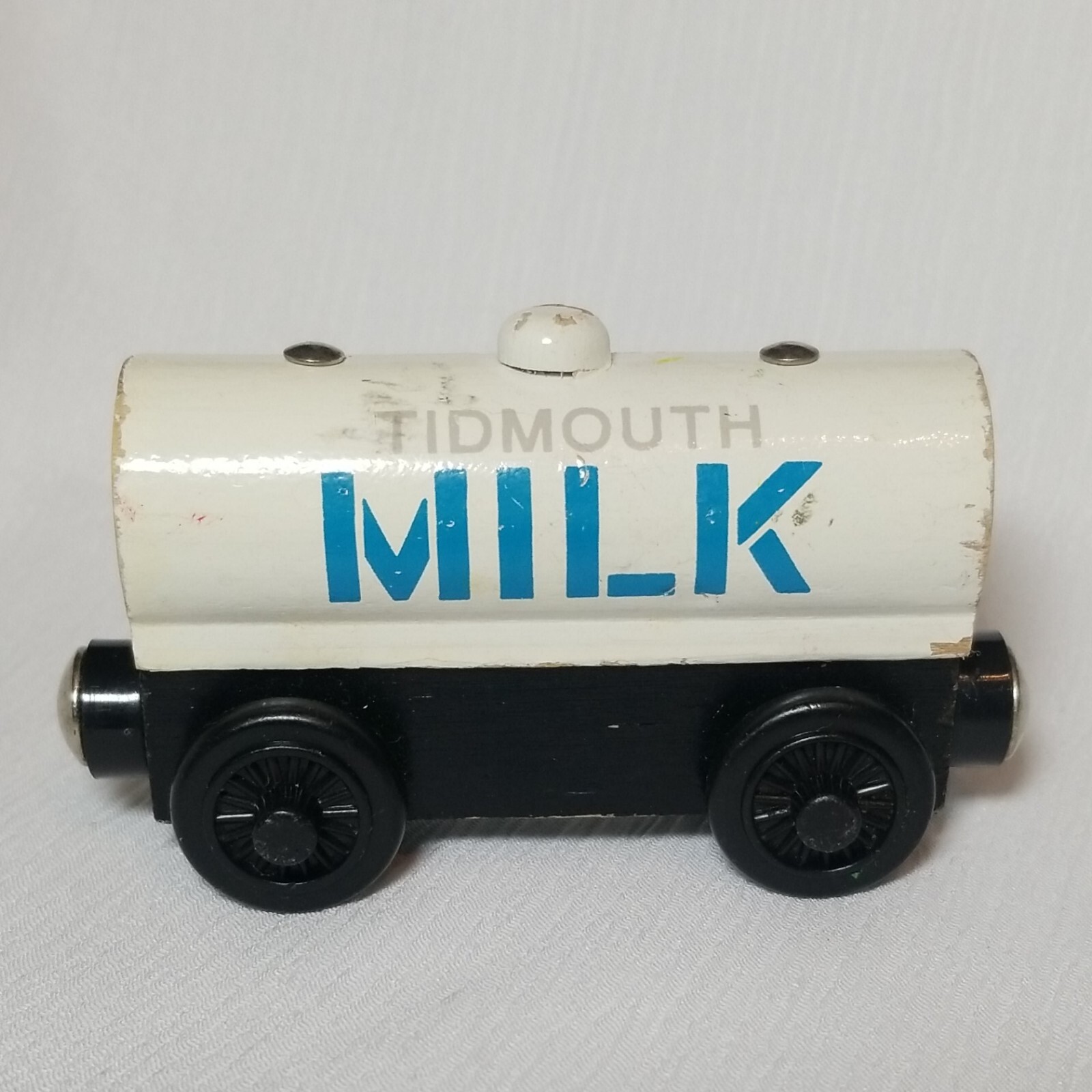 Thomas & Friends Tidmouth Milk Tanker Britt Allcroft Vtg 2000 Wooden Railway Car
