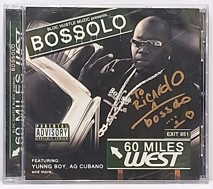 Bossolo 60 Miles West CD 2008 Very Good Condition Rare Autographed Fast Shipping