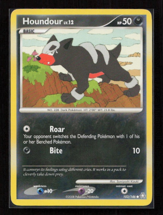 Houndour 103/146 Leggende Comuni Pokemon Risvegliato quasi nuovo