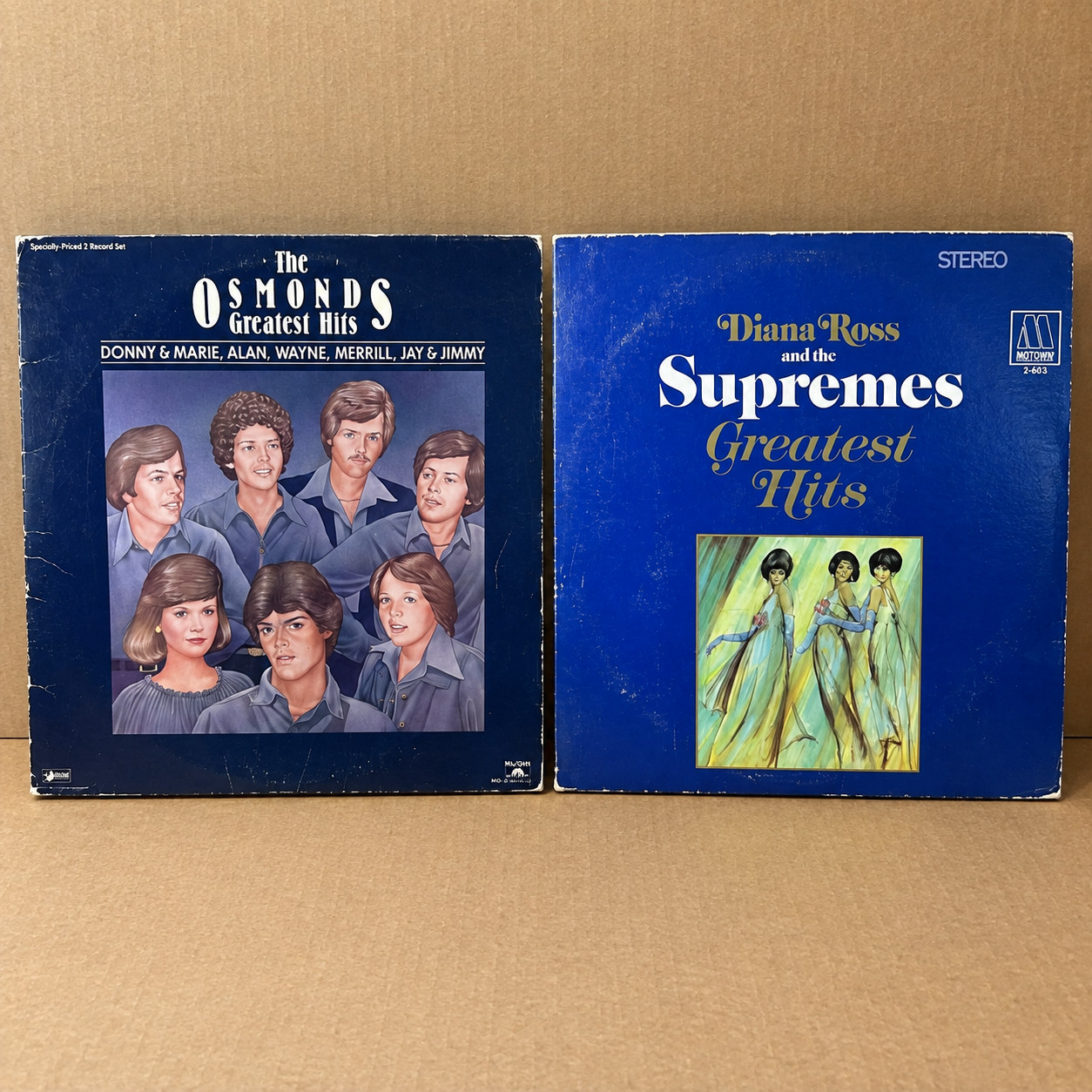 The Osmonds Diana Ross & Supremes Greatest Hits Vinyl LP Lot 2 Records