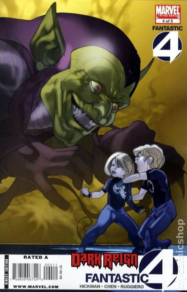 Dark Reign Fantastic Four #4 FN 2009 Immagine Stock
