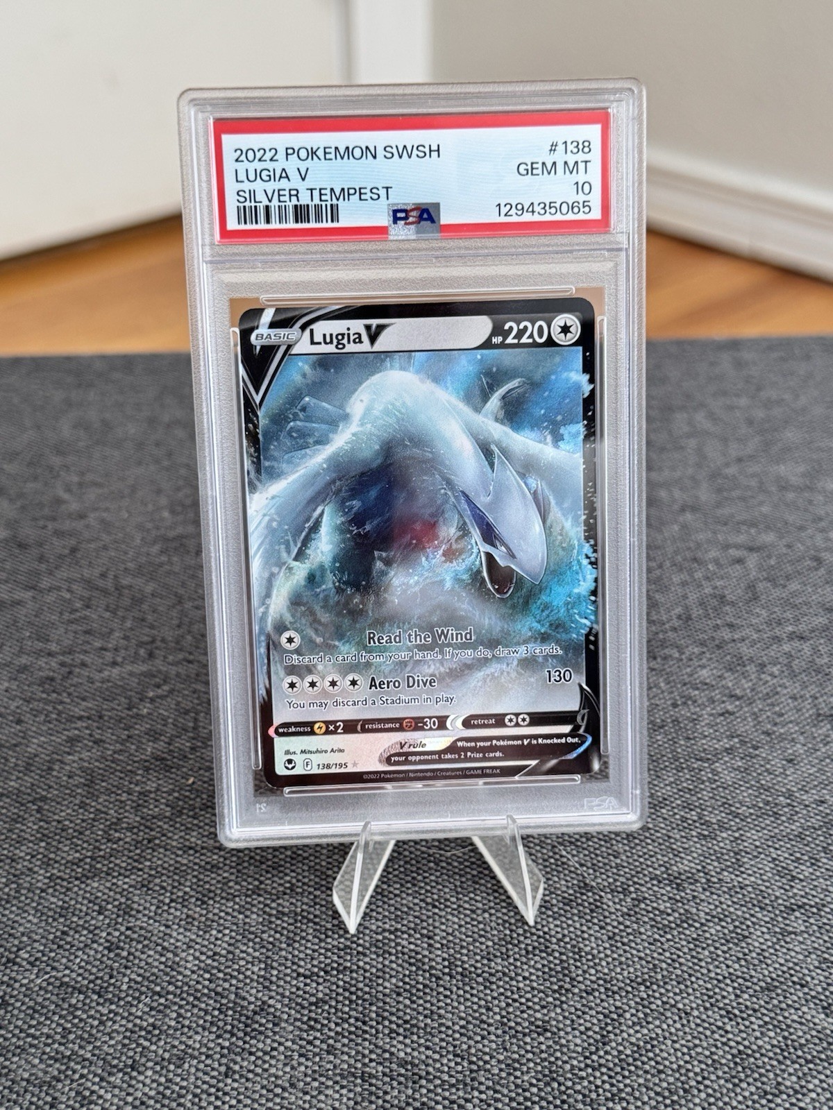 Pokemon - Silver Tempest - Lugia V #138 Full Art PSA 10