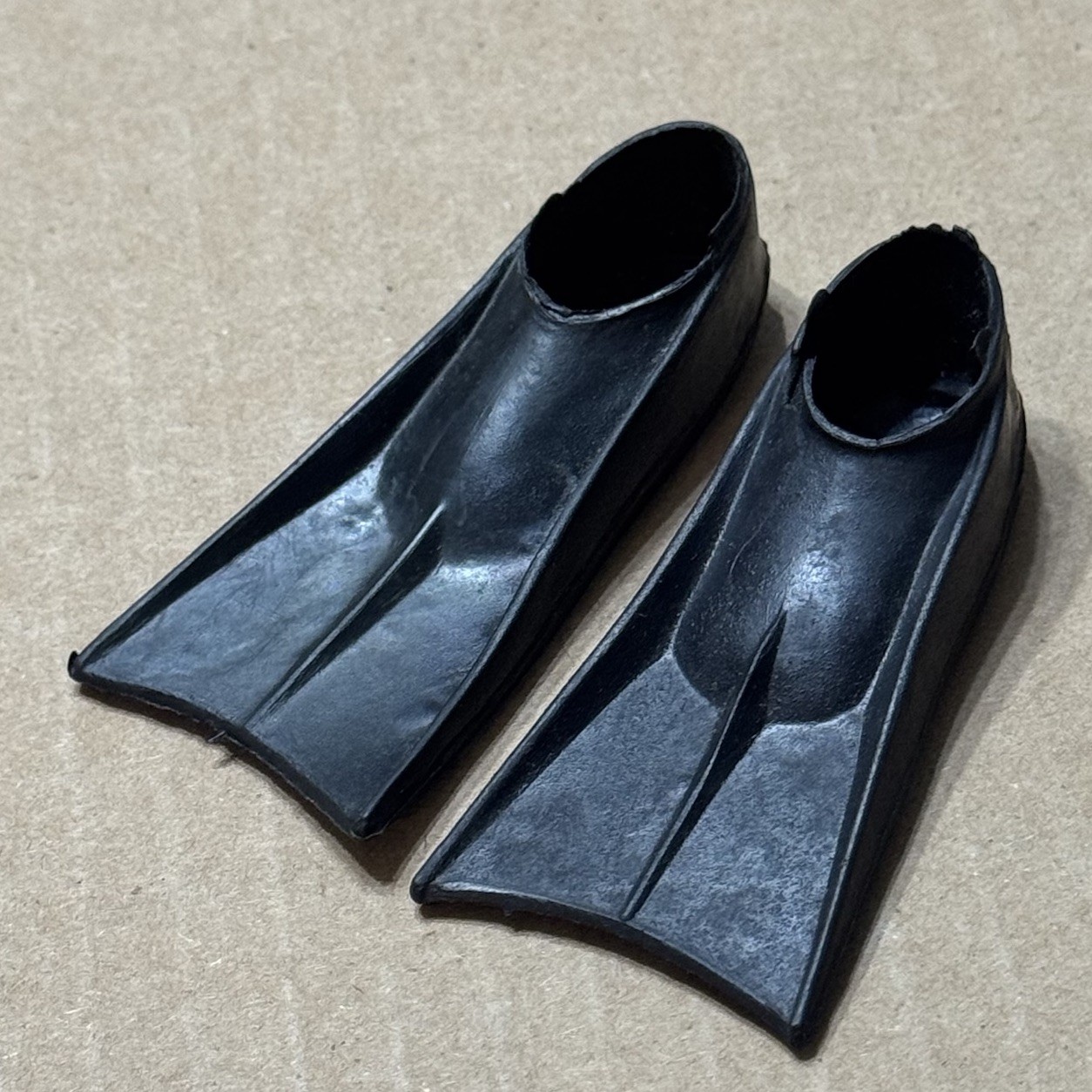 VTG Hasbro GI Joe Black Scuba Water Fins Accessories Pair Action Sailor 12" #2