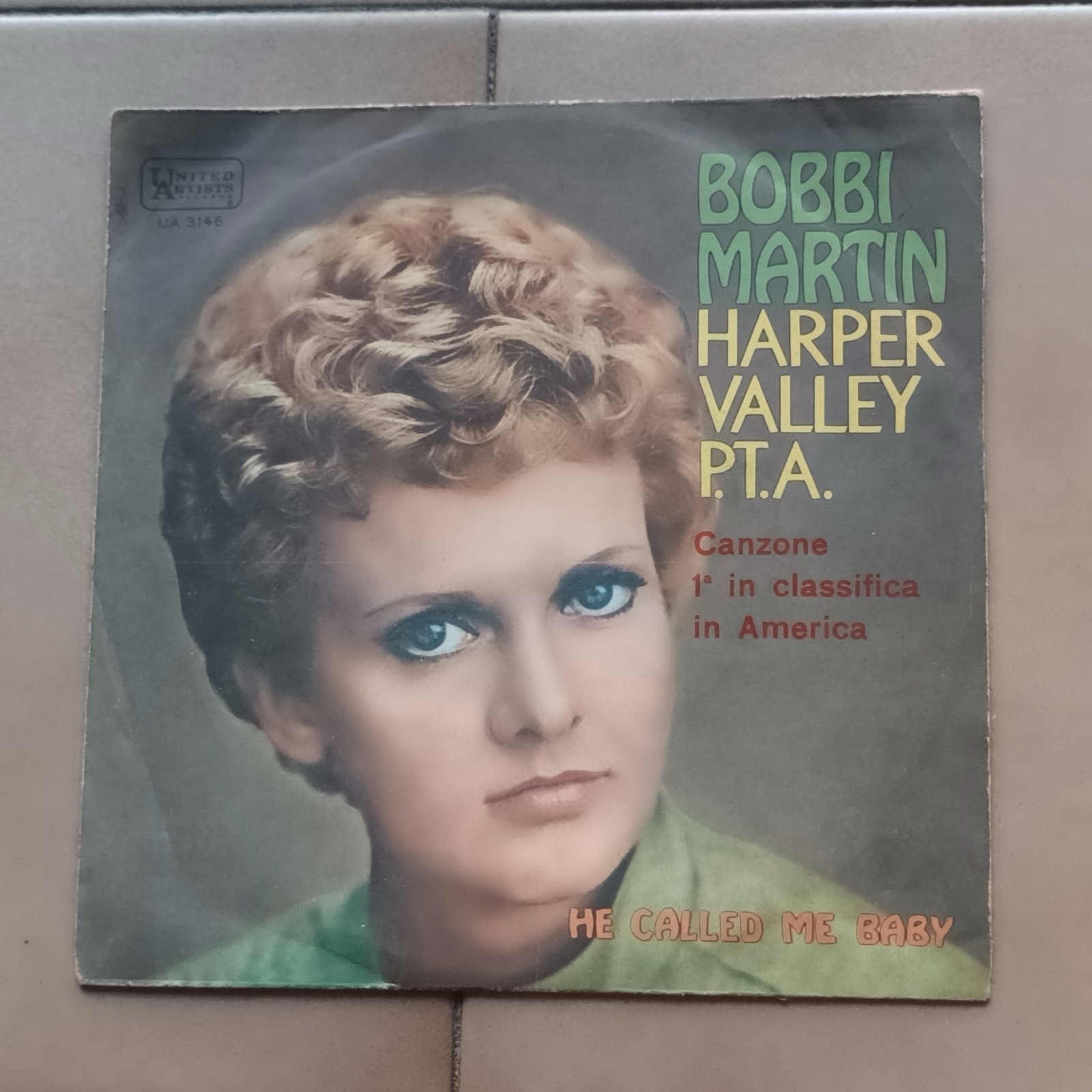 BOBBI MARTIN-Harper Valley P.T.A./He called me baby  7"  45 giri   ITALIA   1968