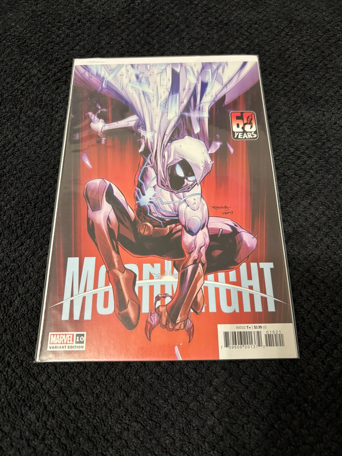 Moon Knight 10 Stephen Segovia Spiderman variante 60° anniversario Marvel 2022 quasi nuovo