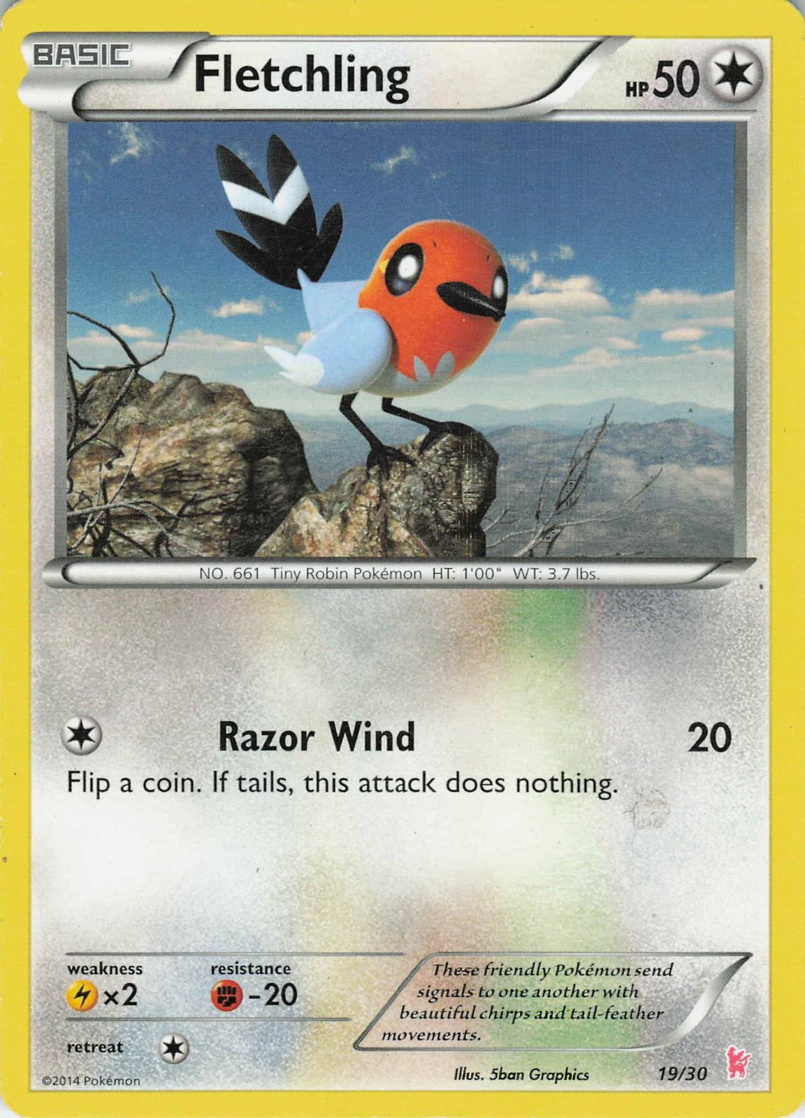 Fletchling (#19) 19/30 Kit Allenatore XY Comune: Sylveon & Noivern Pokemon MP
