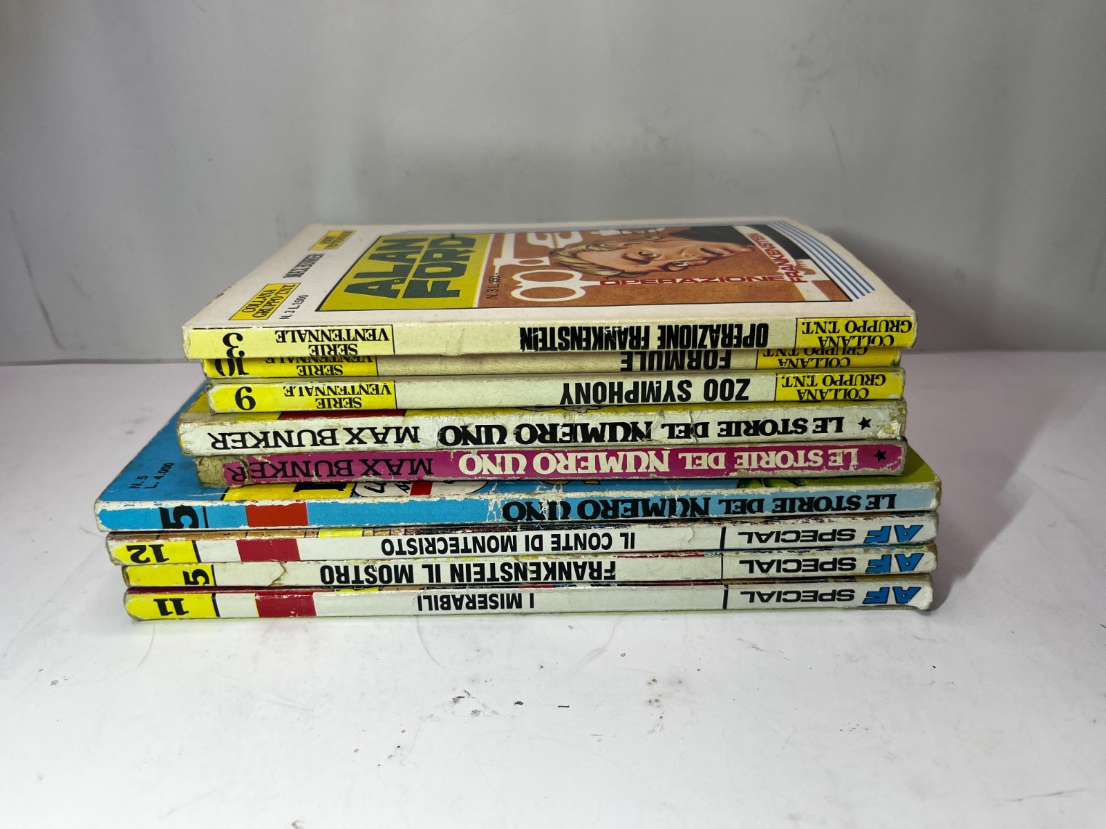 LOTTO 9 FUMETTI ALAN FORD SPECIALI SUPPLEMENTI SERIE VENTENNALE MAX BUNKER