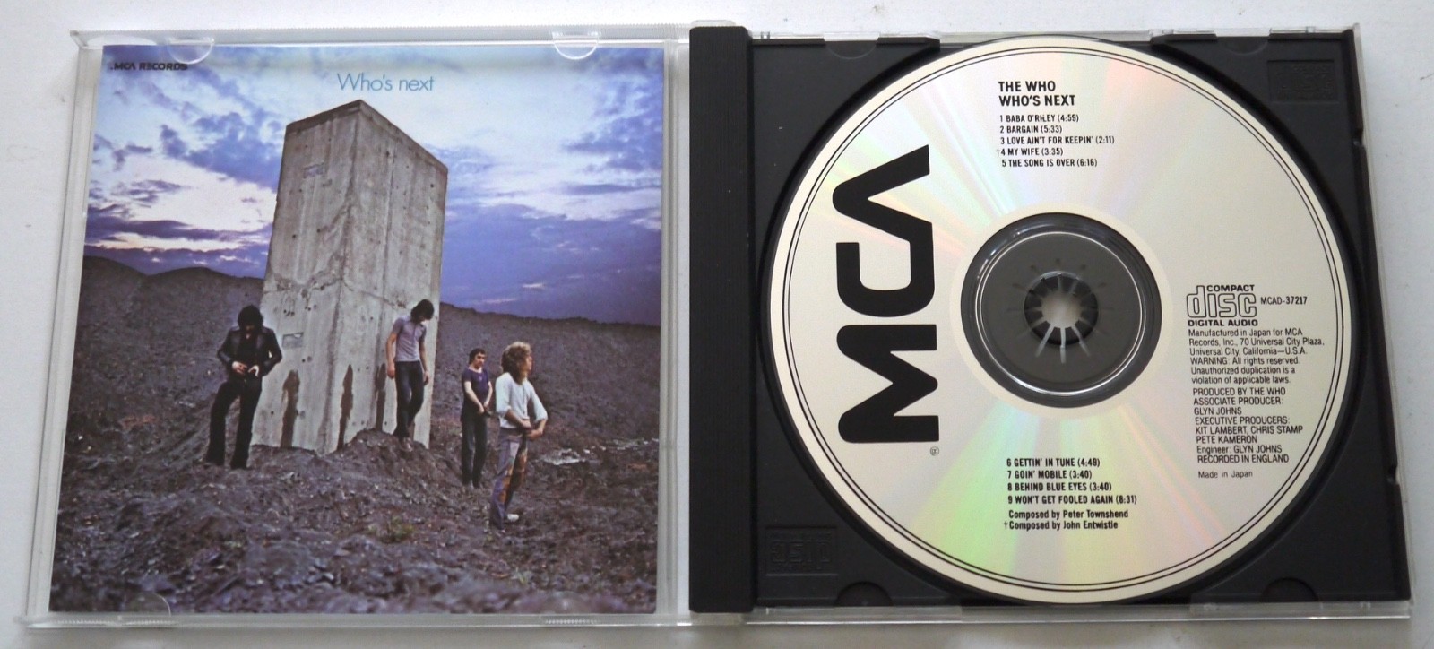 THE WHO - Who’s Next CD Japan Steve Hoffman mastering MCA MCAD-37217 Early press