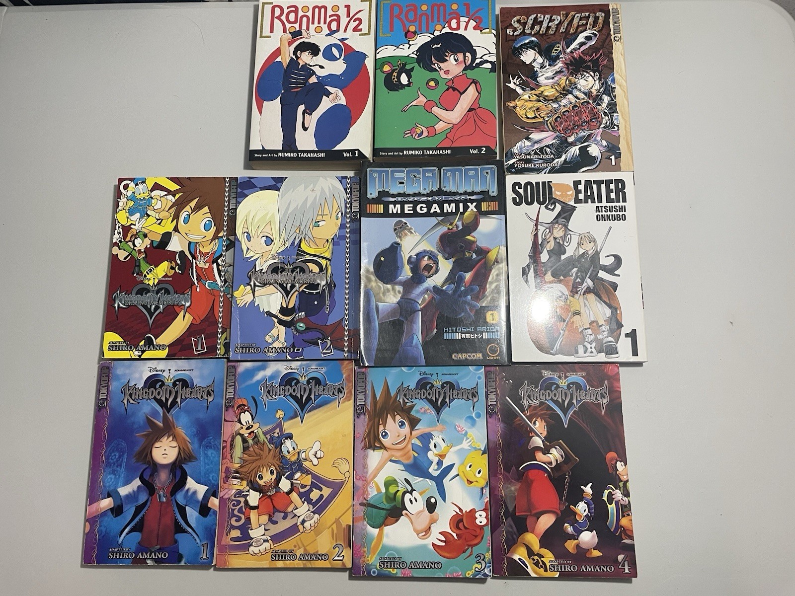 Lotto Manga Kingdom Hearts, Ranma, Soul Eater, Mega Man Megamix, + altro!