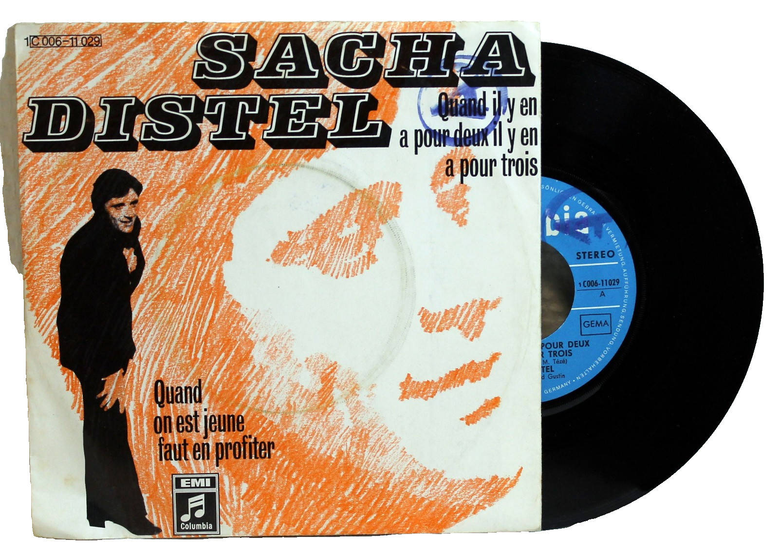 7" Vinyl - SACHA DISTEL - Quand il Y en a pour deux il y en a pour trois