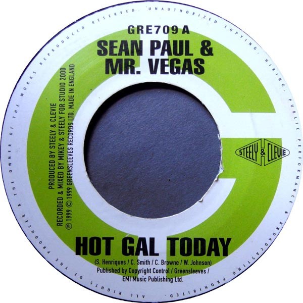 Sean Paul & Mr. Vegas / Determine - Hot Gal Today / Full A Hype (7") (Very Good