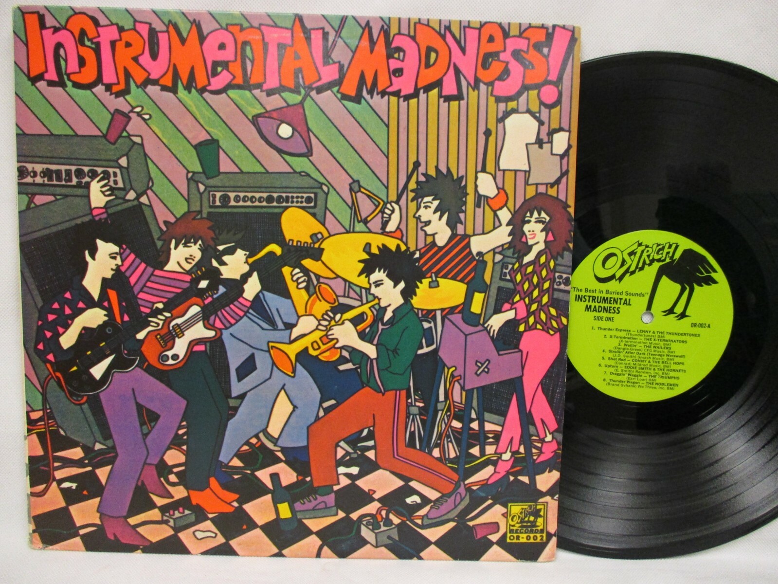 Instrumental Madness! 1981 V/A NM LP Record Surf Garage Compilation Ostrich 002 