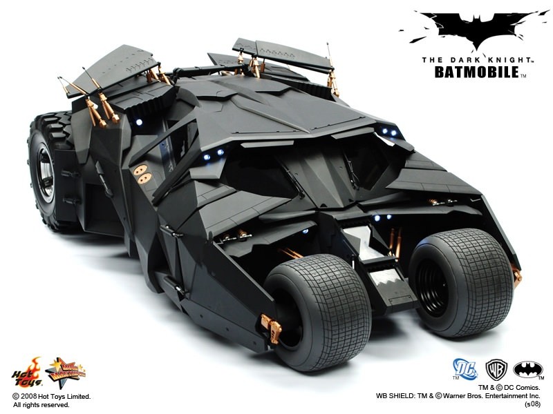 BATMAN Hot Toys THE DARK KNIGHT Tumbler MMS69 1/6 Scale Batmobile Bale / Nolan