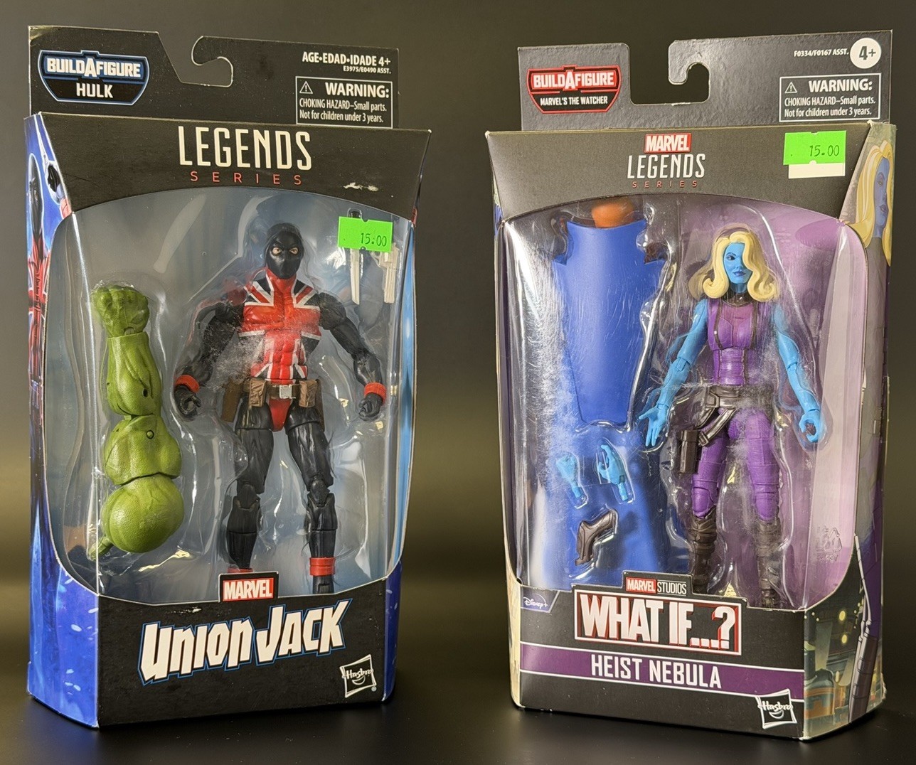 Marvel Legends Heist Nebula & Union Jack - Set action figure 6" nuove con scatola