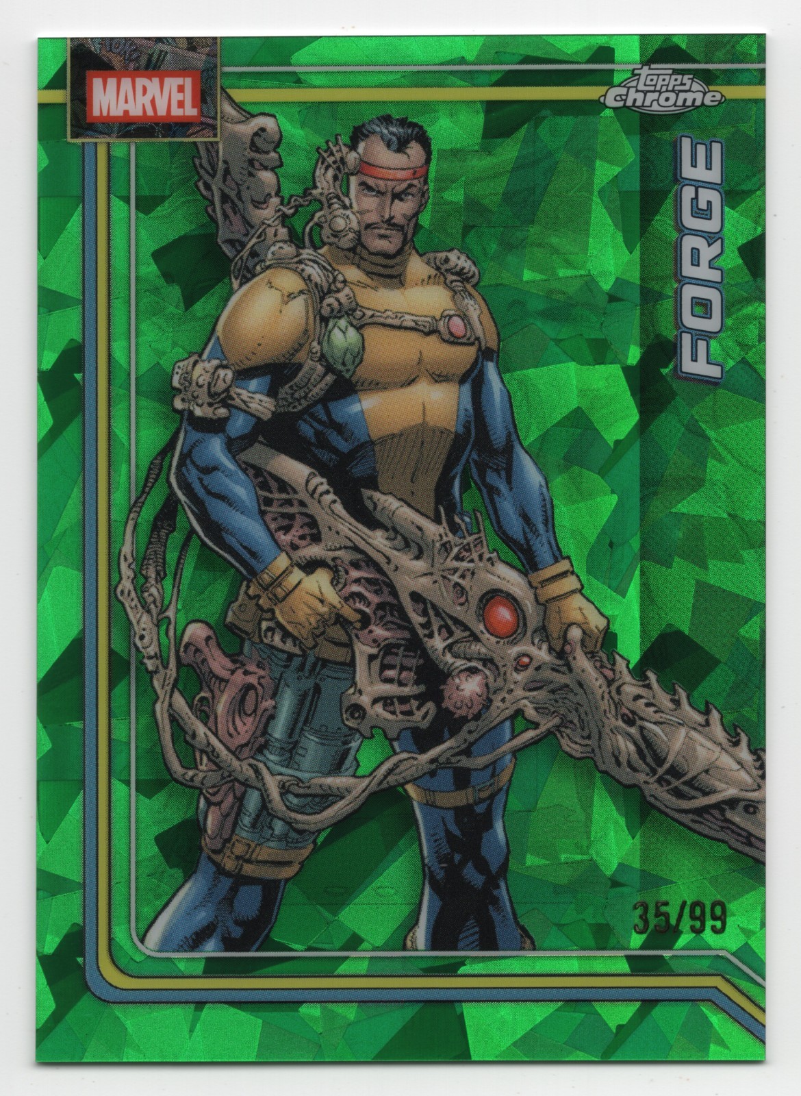 2026 Topps Chrome Marvel Sapphire Edition Forge #037 Green Refractor /99