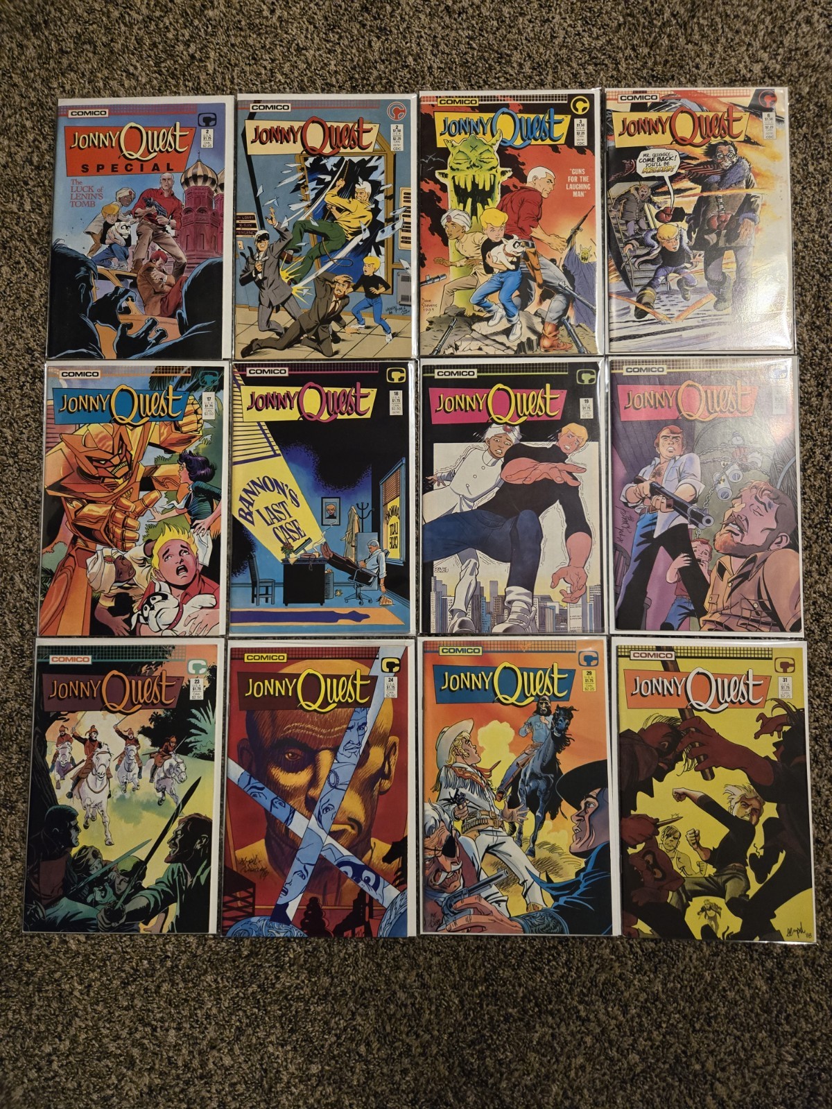 Jonny Quest #2-3, 6, 17-20, 23-24, 29, 31, Special #2 Comico 1986 lotto di 12