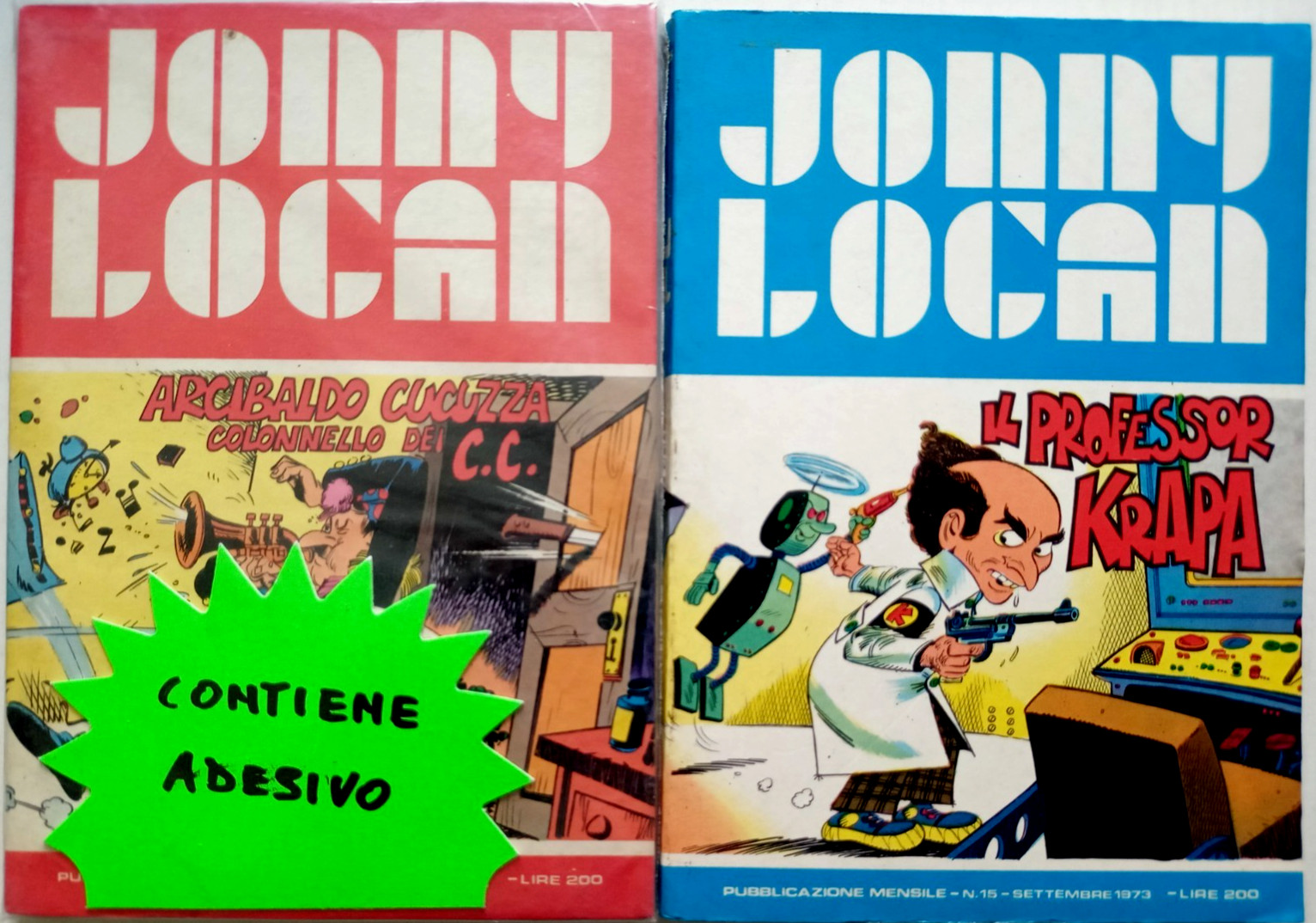 JONNY LOGAN ED.DARDO ANNI '70 N°15 E 16 CON ADESIVI- H