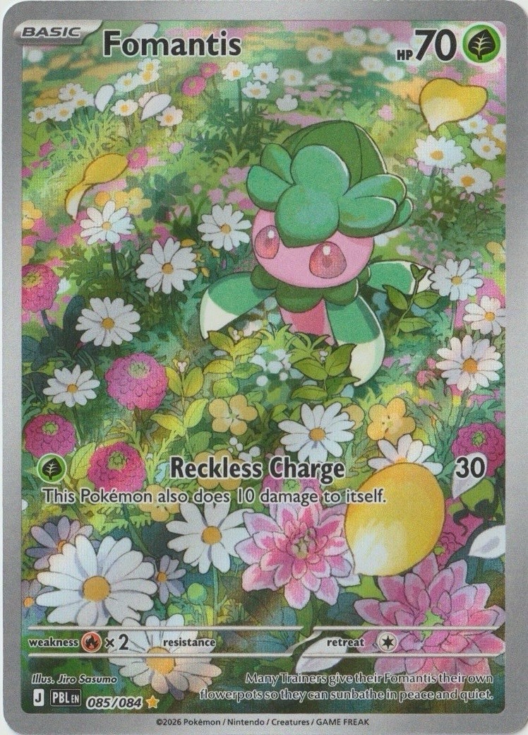 Pokémon TCG Pitch Black Fomantis Illustrazione Rara #85/84