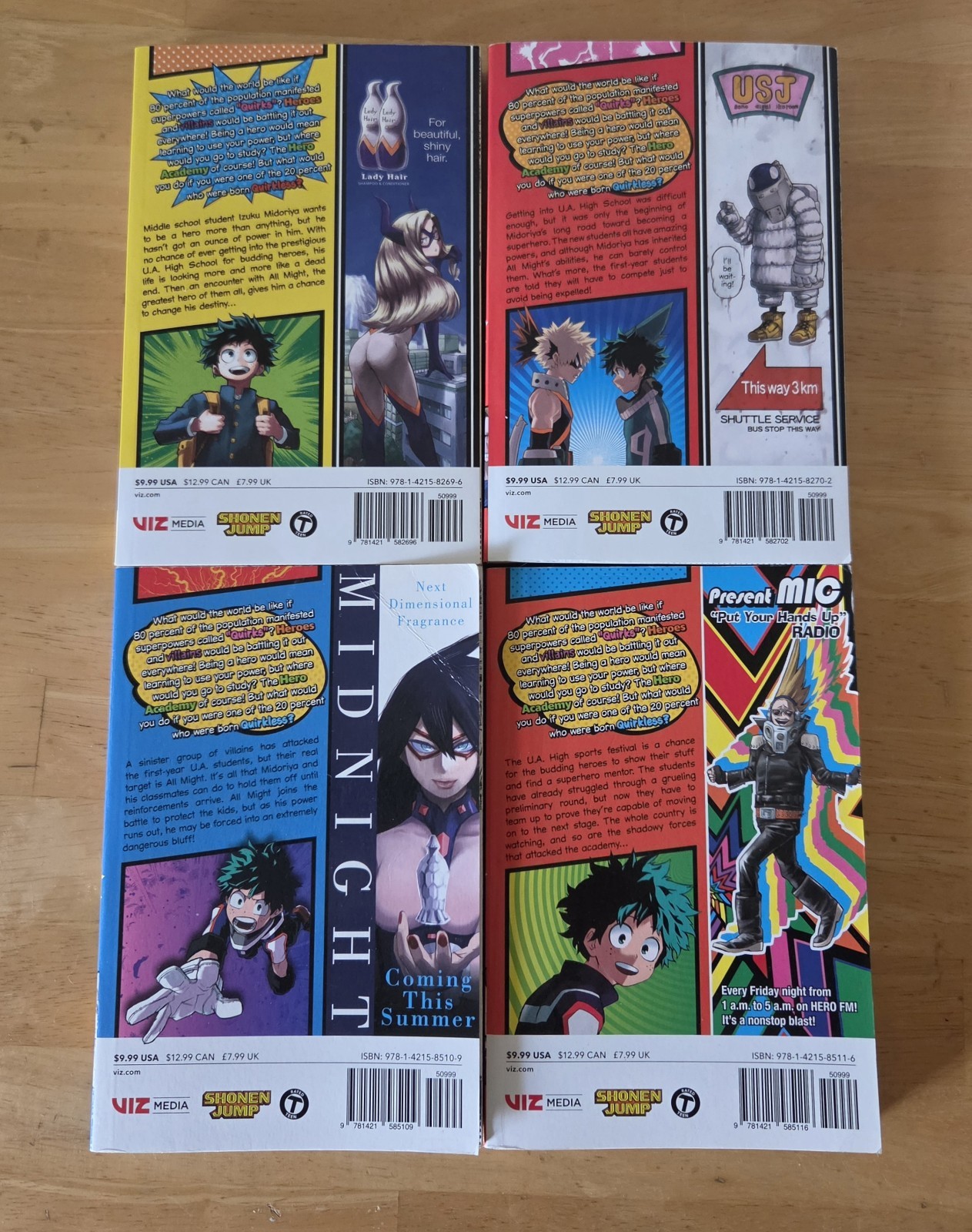 My Hero Academia Vol. Copertina flessibile 1 -4 di Kohei Horikoshi come nuova