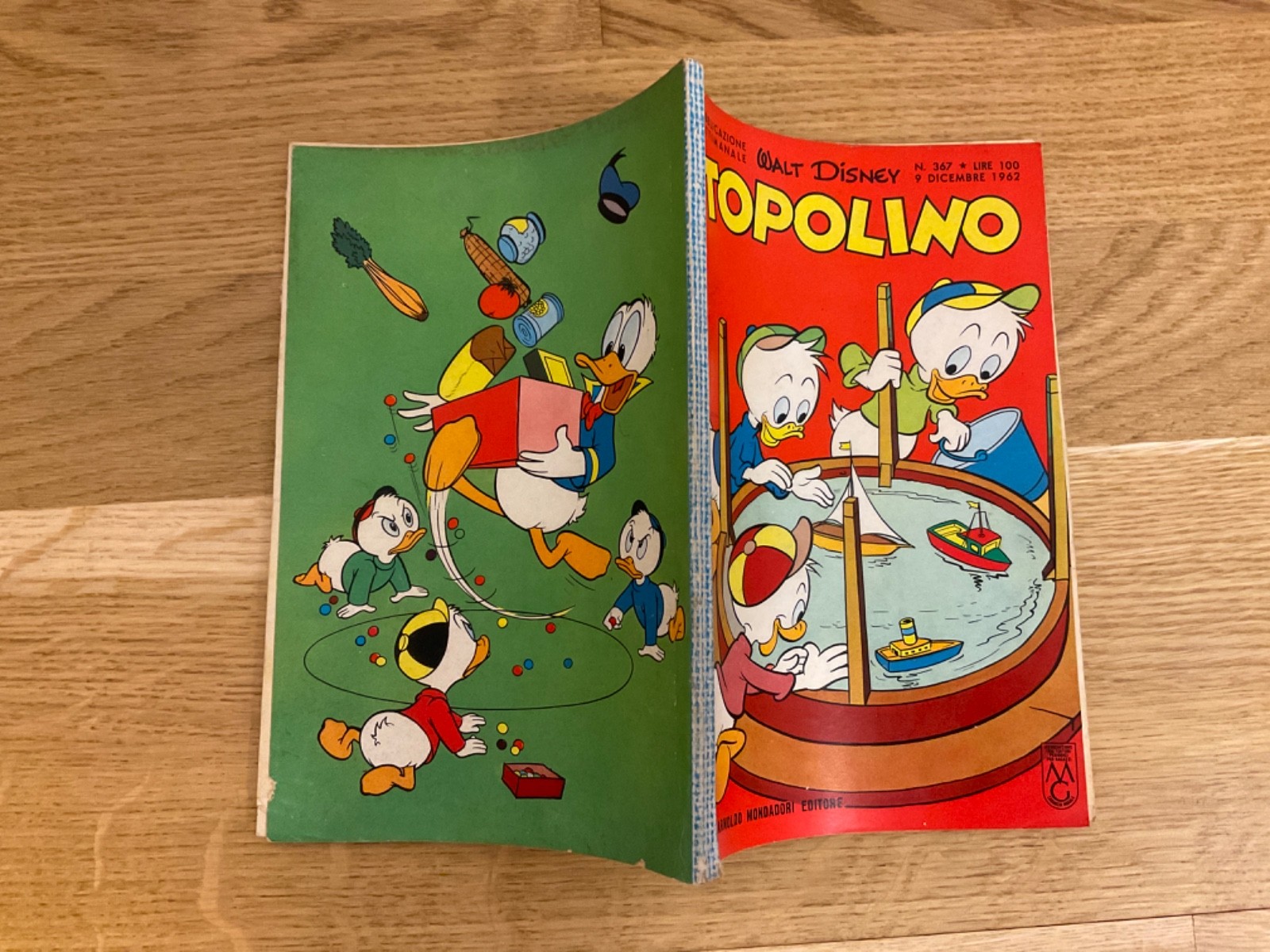 TOPOLINO LIBRETTO N.367 MONDADORI DISNEY 1962 SI BOLLINO, SI FIGURINE,