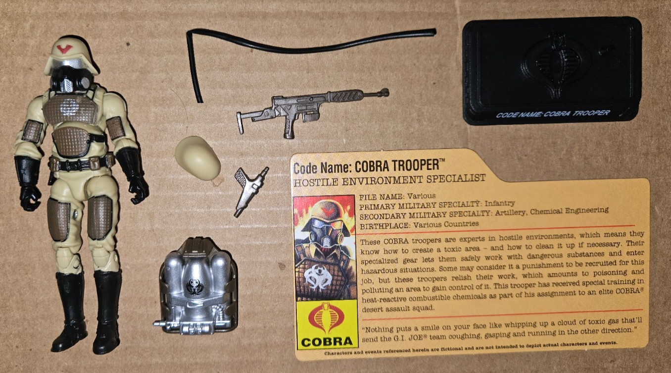 GI Joe 25th Cobra Trooper Specialista Ambiente Ostile Completo 2008 Deserto