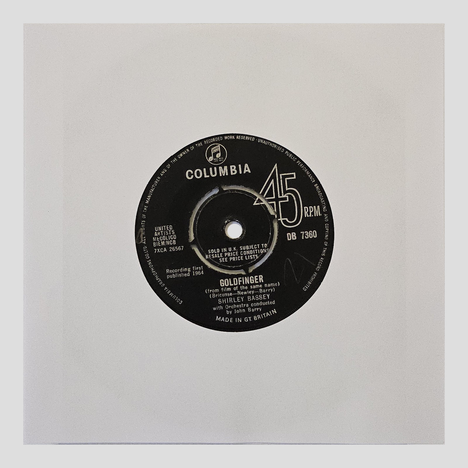 Shirley Bassey - Goldfinger Disco in Vinile 7 pollici 45 RPM