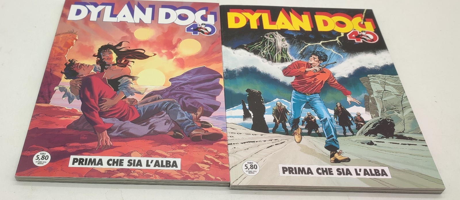 2 Fumetti Dylan Dog 481, Prima che sia l'alba, copertina Claudio Villa + Cestaro