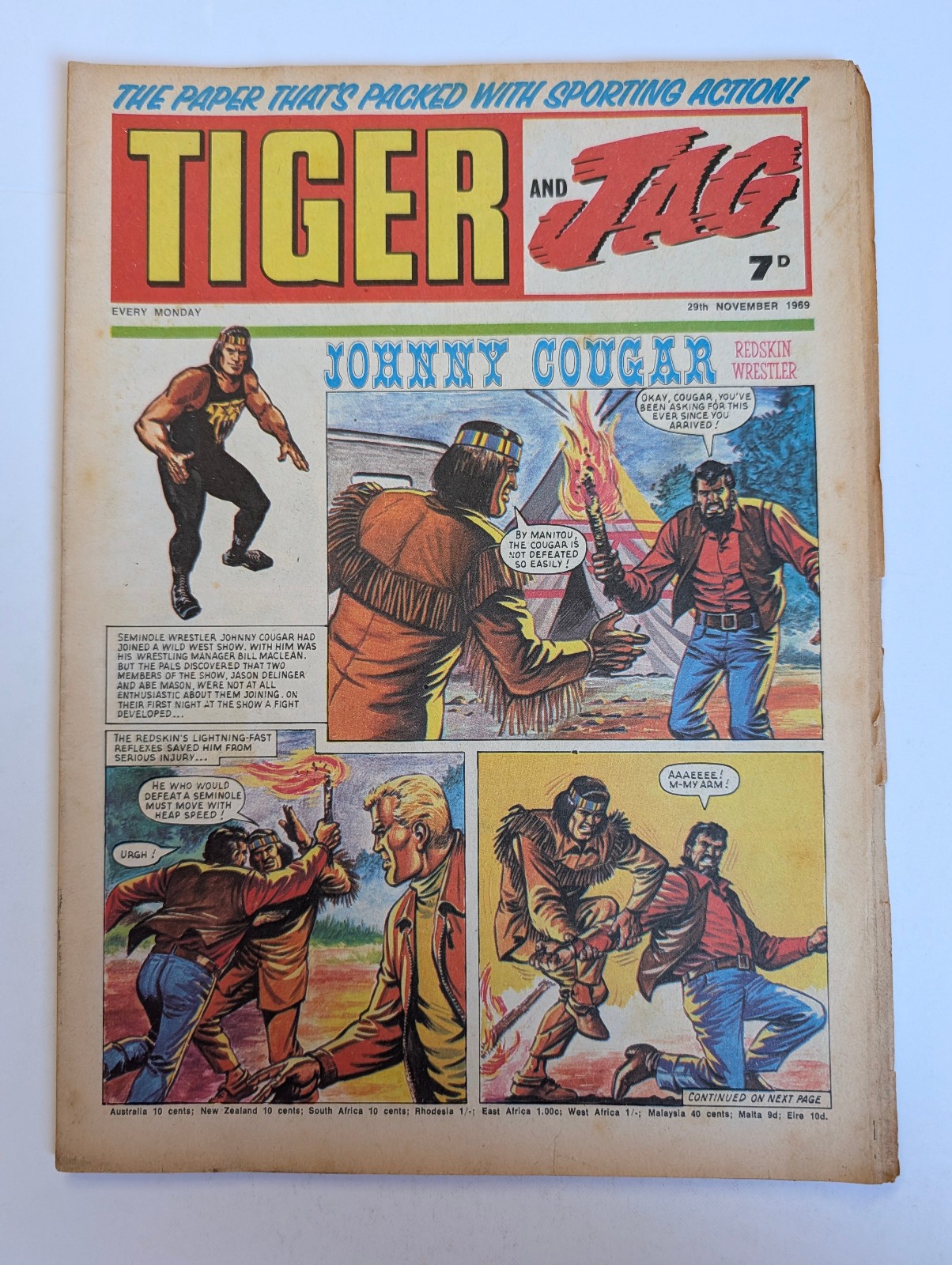 Tiger and Jag Comic 29th November 1969, IPC Magazines Ltd.
