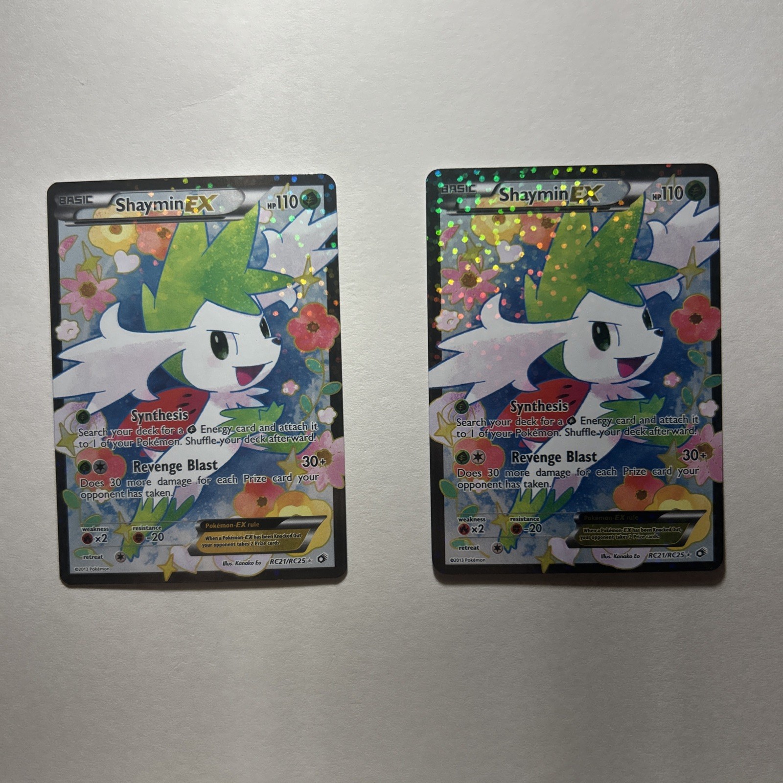 Pokemon TCG Shaymin EX RC21/RC25 Holo Promo Inglese 2016 Lotto di 2
