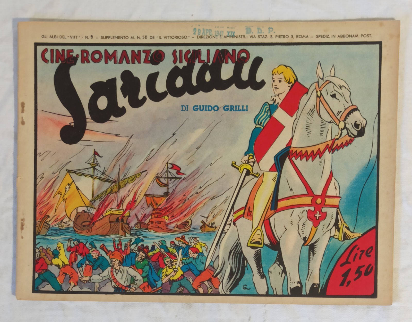 ALBI DEL VITT Prima Serie " Sariddu"  n.6  Grilli 1939 !!!!!!!!