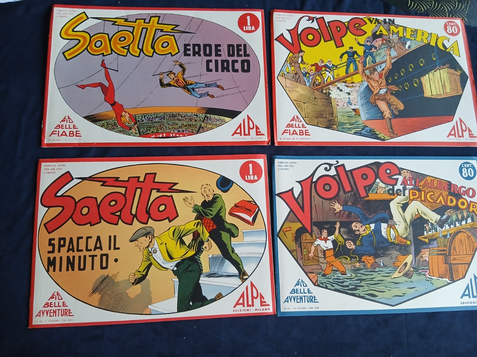 VOLPE E SAETTA - NR. 20/86 DEL 1940 - ALPE- RISTAMPA ANASTATICA -